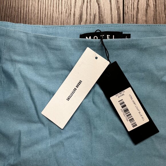 Motel Rocks Mini Yitra Bow Skirt Blue New Large NWT - Picture 4 of 10